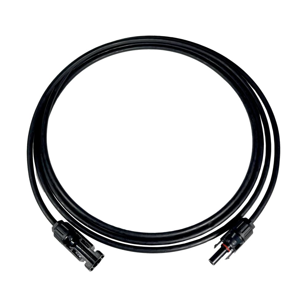 3 Meter PV Kabel Schwarz 6 mm² mit MC4 Stecker TÜV geprüft