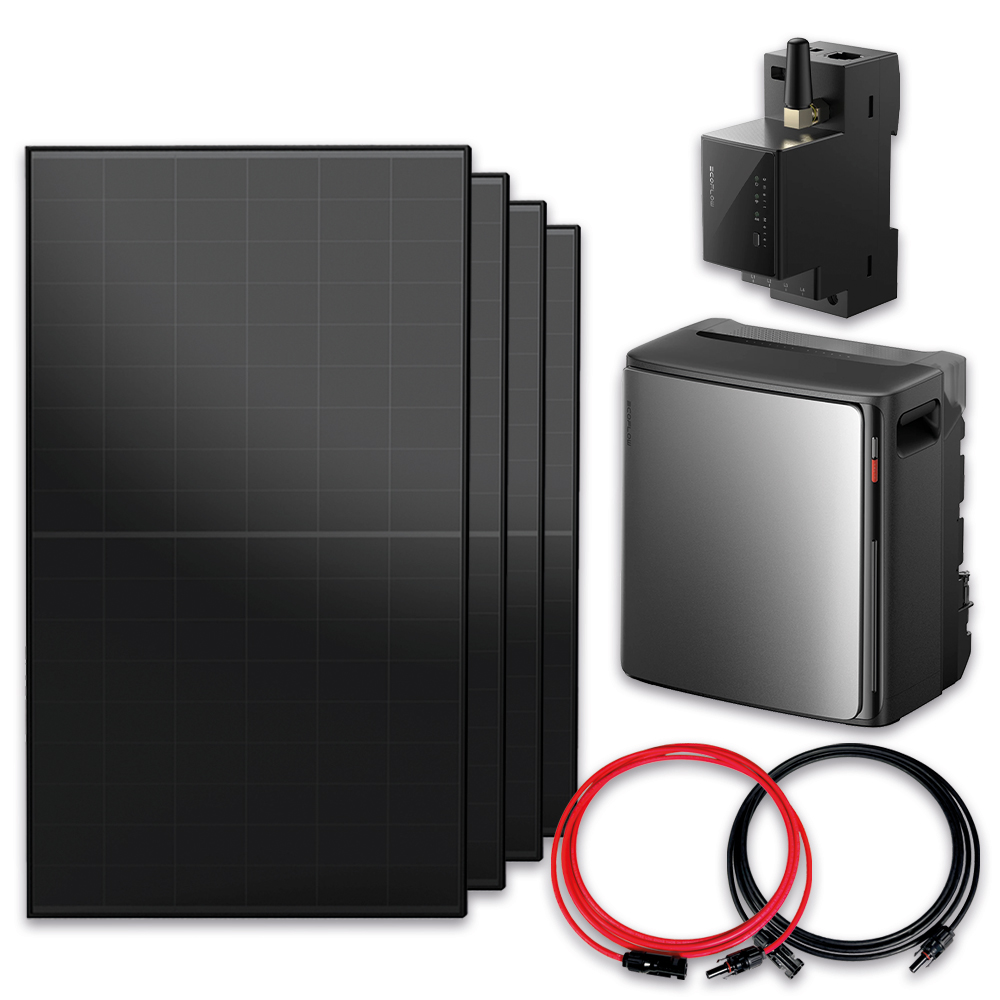 EcoFlow STREAM Ultra X 2000 W Set | 4x AIKO 500W | EcoFlow Smart Meter | PV-Kabel