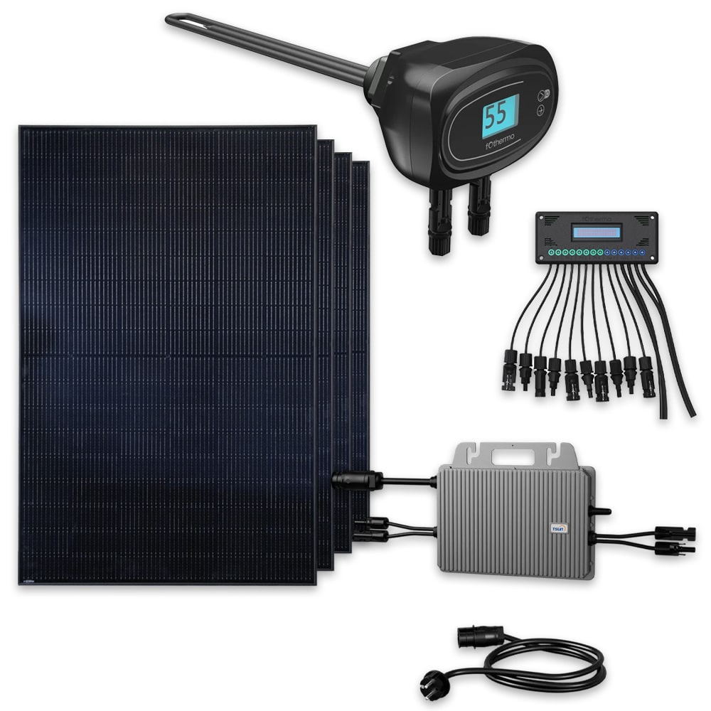 fothermo Solar Heizstab inkl. 4x Trina Vertex S+ TSM-NEG9R.25 445W Monofazial Glas-Glas Full Black