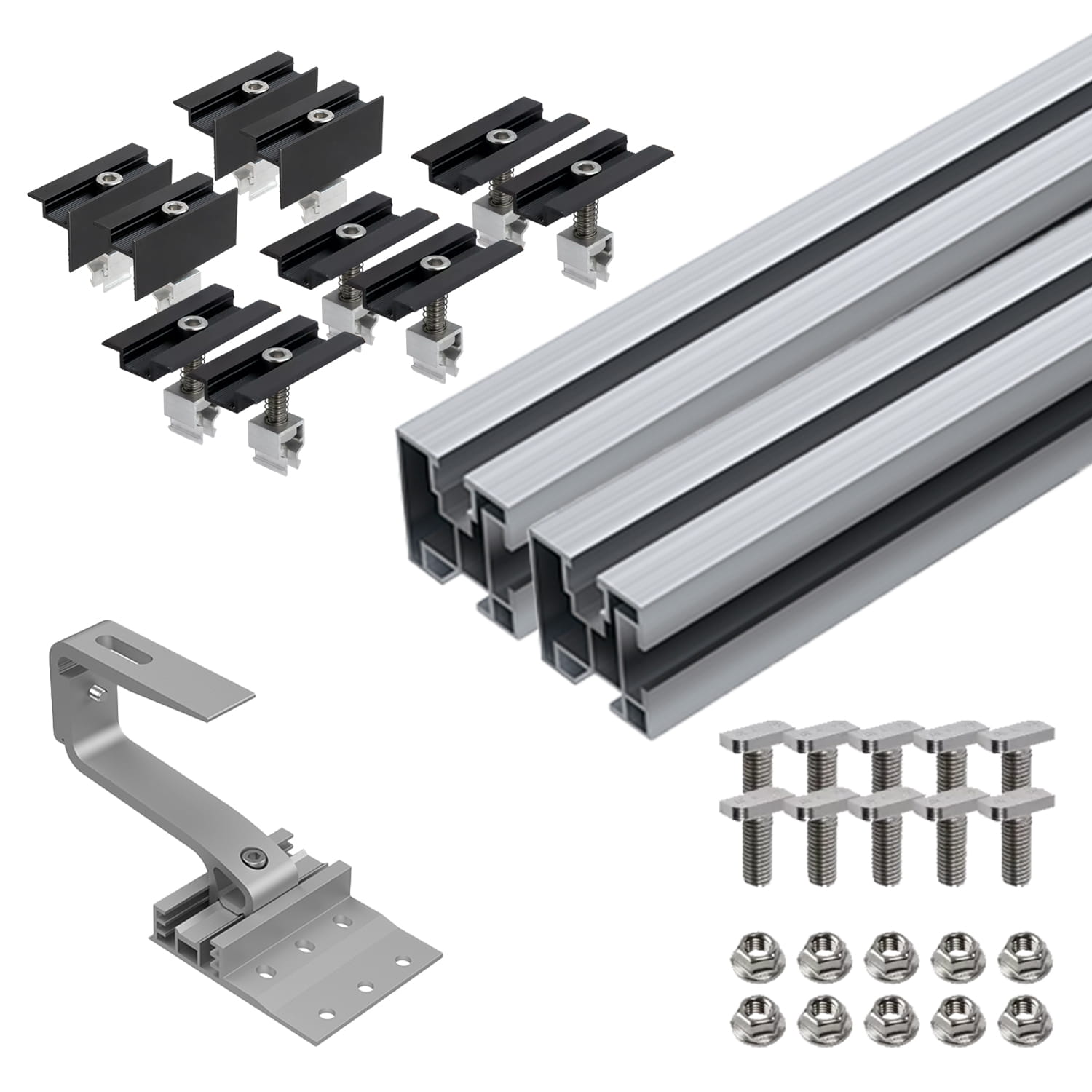 3-phasiges Notstrom-Set: SigenStor Wechselrichter inkl. 10 kWh Speicher | 22x Jinko Tiger Neo 3 470W All Black | Unterkonstruktion | Solarkabel | Steckerset