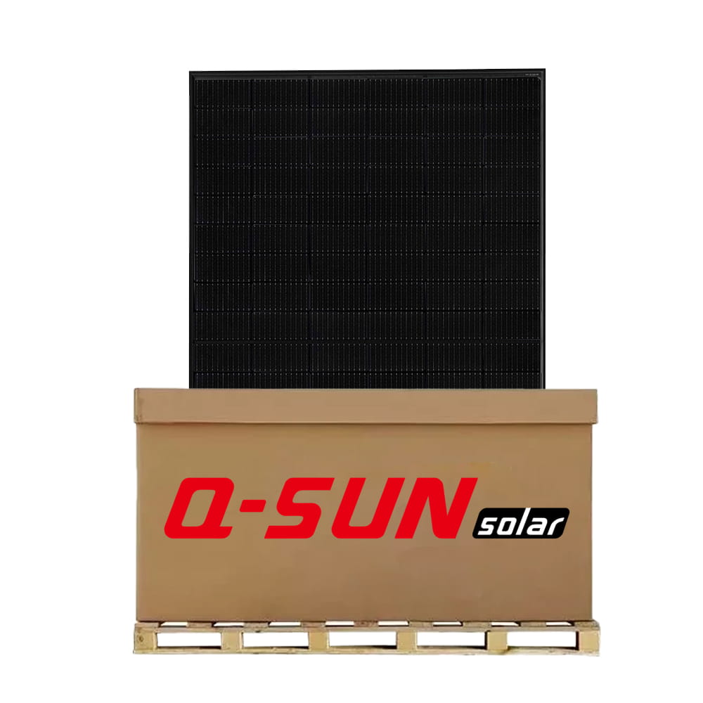 Palette 36x Q-SUN Solar Onyx Series QN-455HT-05 455W Bifacial Glas-Glas Full Black Solarmodul
