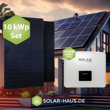 10 KW Solaranlage: 24x 435 Watt Jinko Solar Full Black + 10 KW SOLAX-Wechselrichter