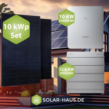 10 KW Solaranlage: 12,8 KWh Sungrow Speicher + 24x 435 Watt Jinko Solar Full Black + 10 KW Sungrow Hybrid-Wechselrichter
